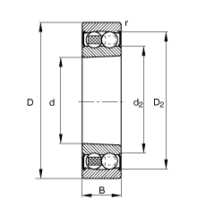 {(dio)S 2212-K-2RS-TVH-C3, (j) DIN 630 (bio)(zhn)Ҫߴ, FF 1:12ɂ(c)ܷ