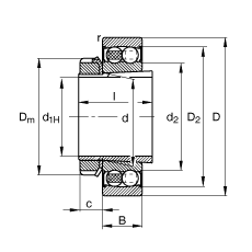 {(dio)S 2207-K-2RS-TVH-C3 + H307, (j) DIN 630  DIN 5415 (bio)(zhn)Ҫߴ, F׺;oɂ(c)ܷ