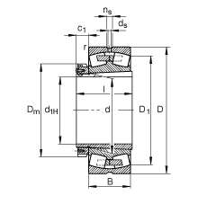 {(dio)ĝLS 23260-K-MB + H3260, (j) DIN 635-2 ˜ʵҪߴ, F׺;o